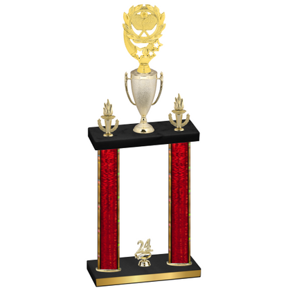 Double Red Glacier Year Pickleball Trophy