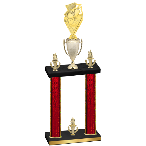 Double Red Glacier Victory Pickleball Trophy