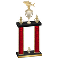 Double Red Glacier Year Fishing Trophy