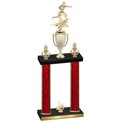 Double Red Glacier First Place Flag Football Trophy