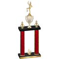 Double Red Glacier Fourth Place Majorette Trophy