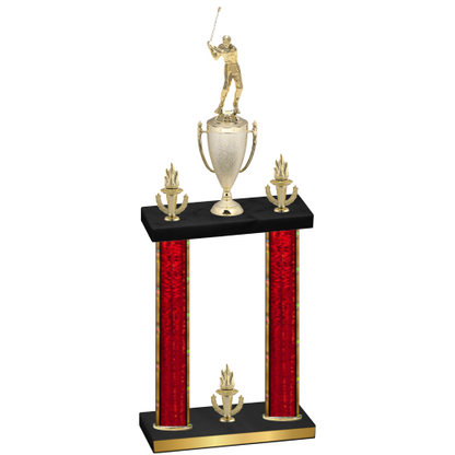 Double Red Glacier Victory Golf Trophy