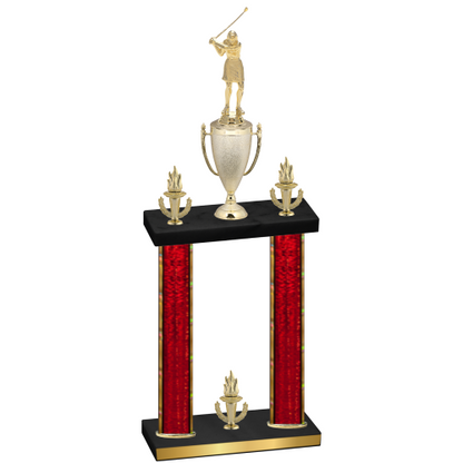 Double Red Glacier Victory Golf Trophy