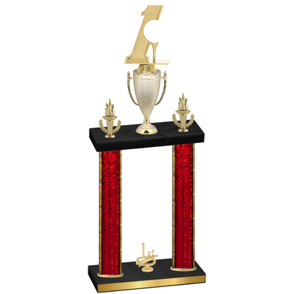 Double Red Glacier First Place Golf Trophy