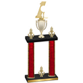 Double Red Glacier Victory Golf Trophy