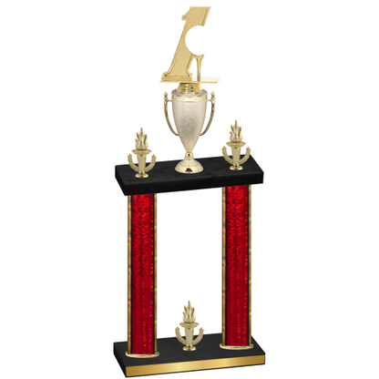 Double Red Glacier Victory Golf Trophy