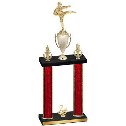 Double Red Glacier Second Place Karate Trophy