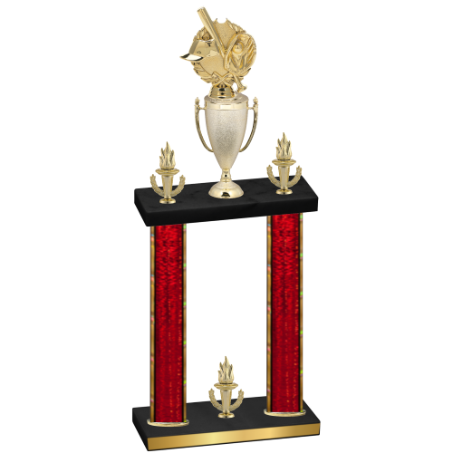 Double Red Glacier Victory Baseball Trophy