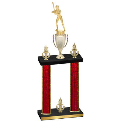 Double Red Glacier Victory Softball Trophy