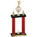 Double Red Carbon Fiber Third Place Rugby Trophy