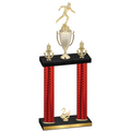 Double Red Carbon Fiber Second Place Running Trophy