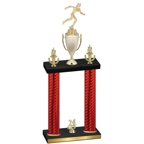 Double Red Carbon Fiber Year Running Trophy