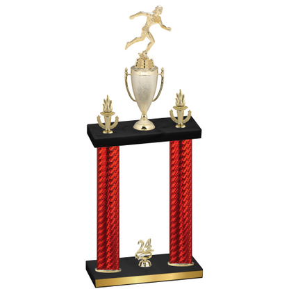 Double Red Carbon Fiber Year Running Trophy