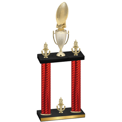 Double Red Carbon Fiber Victory Football Trophy