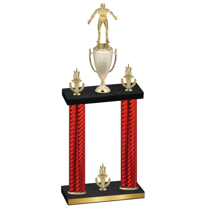 Double Red Carbon Fiber Victory Wrestling Trophy