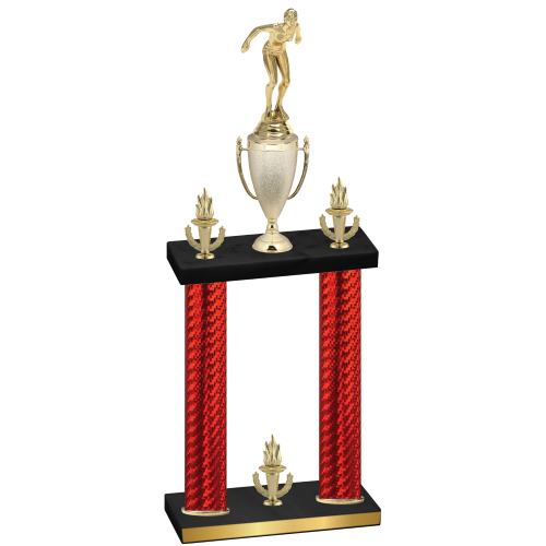 Double Red Carbon Fiber Victory Tennis Trophy