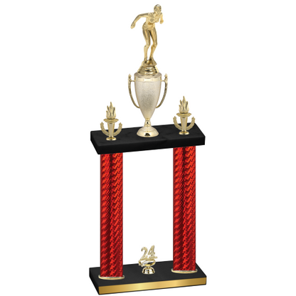 Double Red Carbon Fiber Year Tennis Trophy