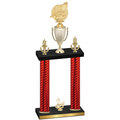 Double Red Carbon Fiber Second Place Swimming Trophy