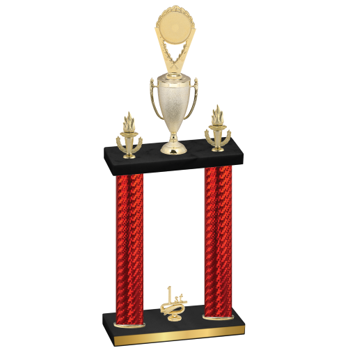 Double Red Carbon Fiber First Place Insert Trophy