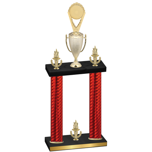Double Red Carbon Fiber Victory Insert Trophy