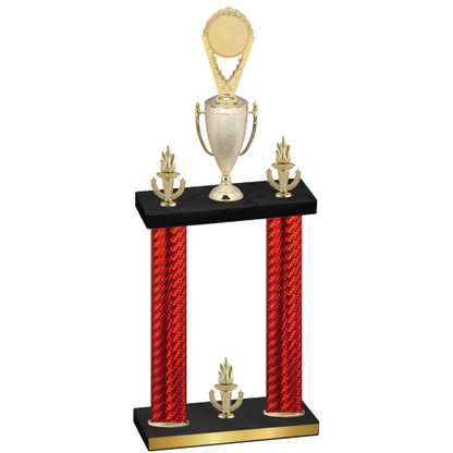 Double Red Carbon Fiber Victory Insert Trophy