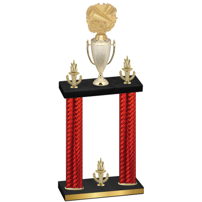 Double Red Carbon Fiber Victory Cheerleading Trophy