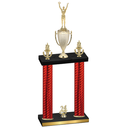 Double Red Carbon Fiber Year Victory Trophy