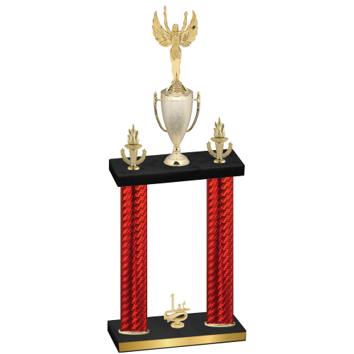 Double Red Carbon Fiber First Place Victory Trophy