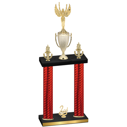 Double Red Carbon Fiber Second Place Victory Trophy