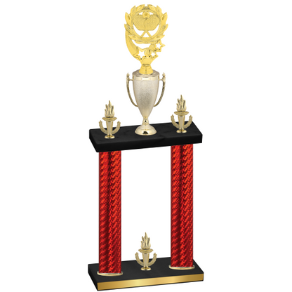 Double Red Carbon Fiber Victory Pickleball Trophy