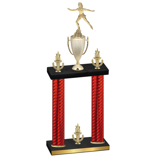 Double Red Carbon Fiber Victory Skater Trophy