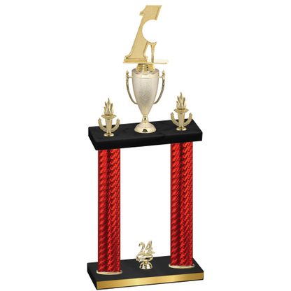 Double Red Carbon Fiber Year Golf Trophy