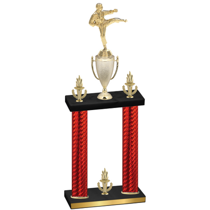 Double Red Carbon Fiber Victory Karate Trophy