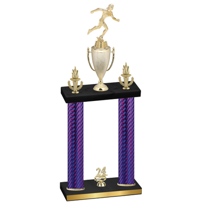 Double Purple Carbon Fiber Year Running Trophy