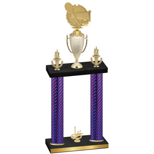 Double Purple Carbon Fiber First Place Tennis Trophy