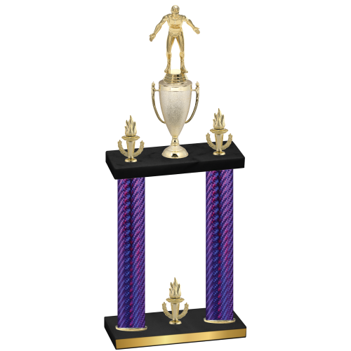 Double Purple Carbon Fiber Victory Wrestling Trophy