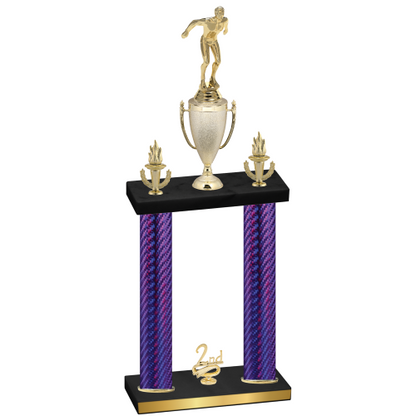 Double Purple Carbon Fiber Second Place Swimming Trophy