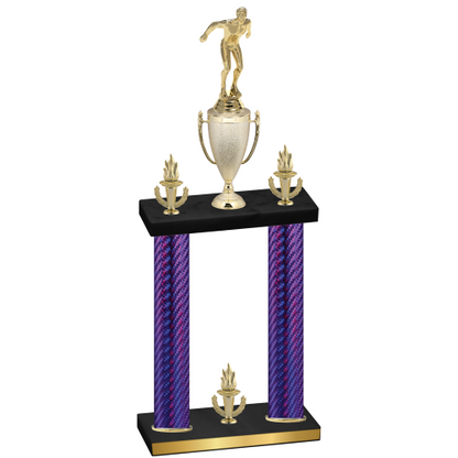 Double Purple Carbon Fiber Victory Swimming Trophy