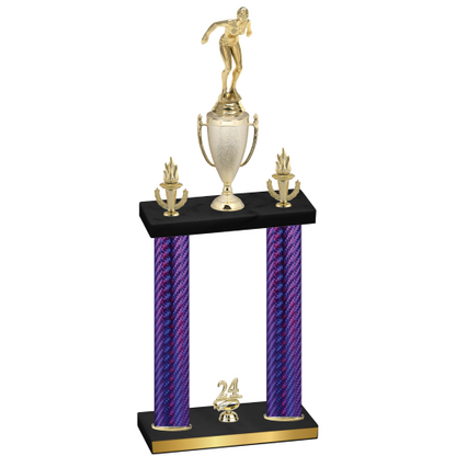 Double Purple Carbon Fiber Year Tennis Trophy