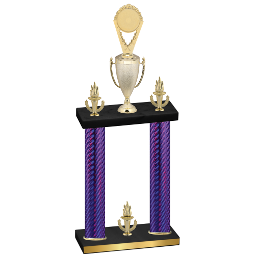 Double Purple Carbon Fiber Victory Insert Trophy