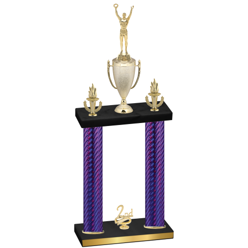 Double Purple Carbon Fiber Second Place Victory Trophy