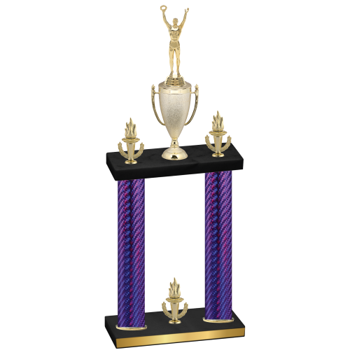 Double Purple Carbon Fiber Victory Victory Trophy