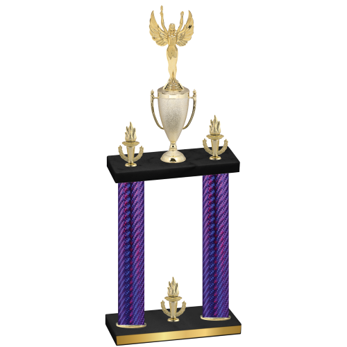 Double Purple Carbon Fiber Victory Victory Trophy