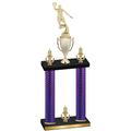 Double Purple Carbon Fiber Victory Basketball Trophy