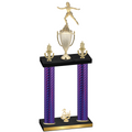 Double Purple Carbon Fiber Third Place Skater Trophy