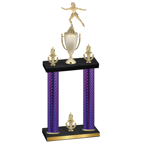 Double Purple Carbon Fiber Victory Skater Trophy
