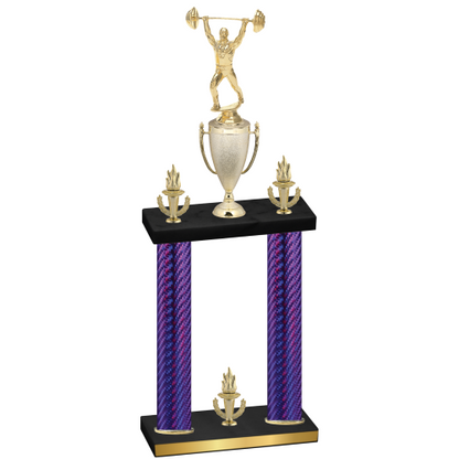 Double Purple Carbon Fiber Victory Weights Trophy