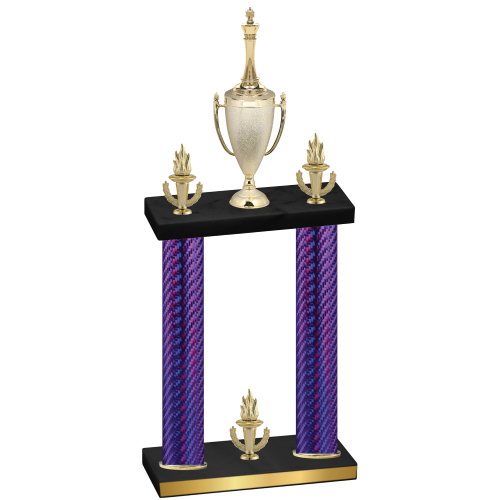 Double Purple Carbon Fiber Victory Chess Trophy