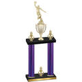 Double Purple Carbon Fiber Victory Basketball Trophy