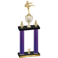 Double Purple Carbon Fiber Year Karate Trophy